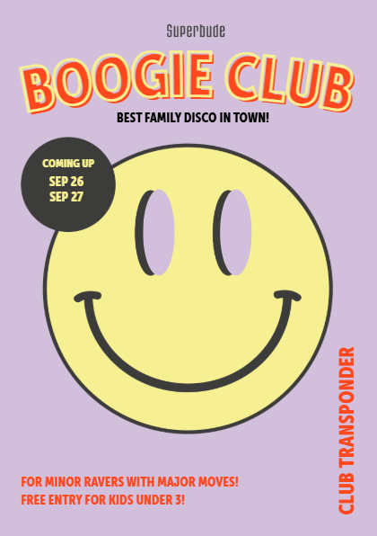 Veranstaltungsbild für BOOGIE CLUB am 26. September 2026 @ Club Transponder 